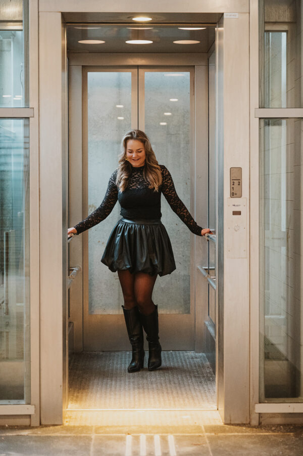 Ballon rokje Fenna - Leatherlook - Afbeelding 3