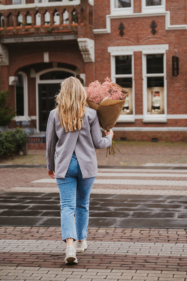Grey Blazer Met Split