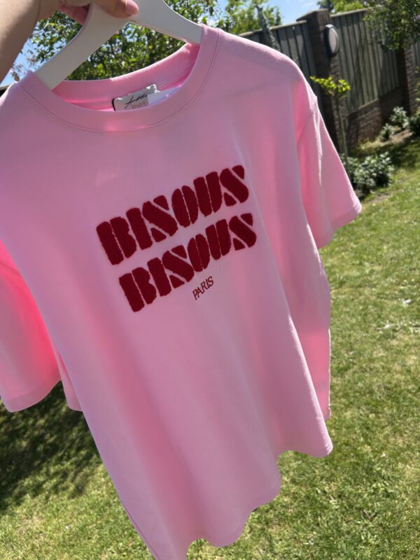 Bisous t-shirt Roze/Rood