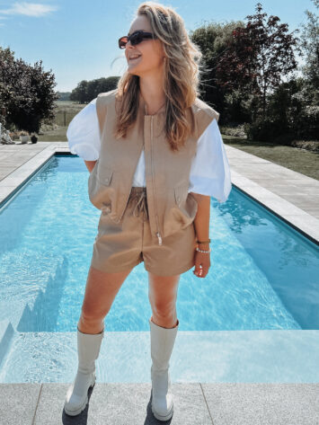 Bomber Gilet Beige
