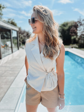 Gilet Knoop Beige