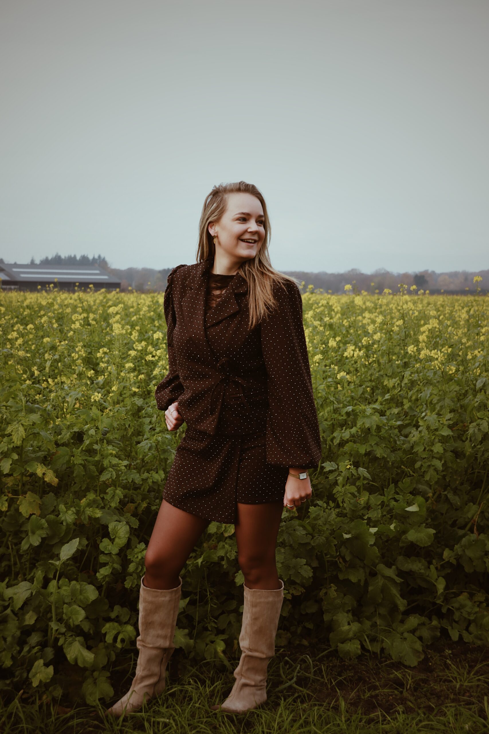 Bruin Glitter Broekrok